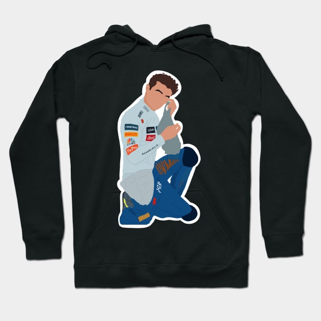 Lando Norris getting ready for the 2020 Russian Grand Prix Hoodie by royaldutchness